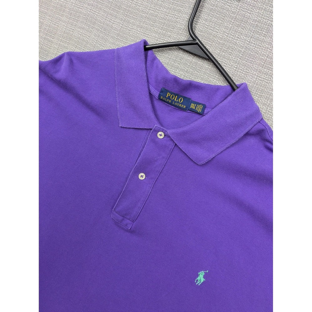 Polo Ralph Lauren Polo Shirt Mens 3XLT Purple Pony Logo Big Tall Short Sleeve